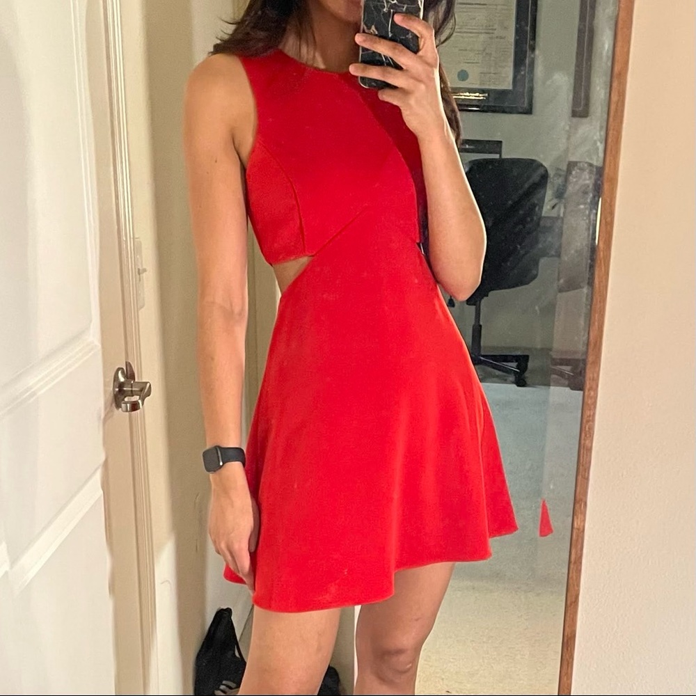 Express Red Cut Out Dress size 2